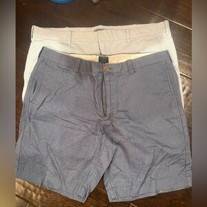 TWO pairs of shorts- J. Crew and express brand Men's Flat Front Shorts